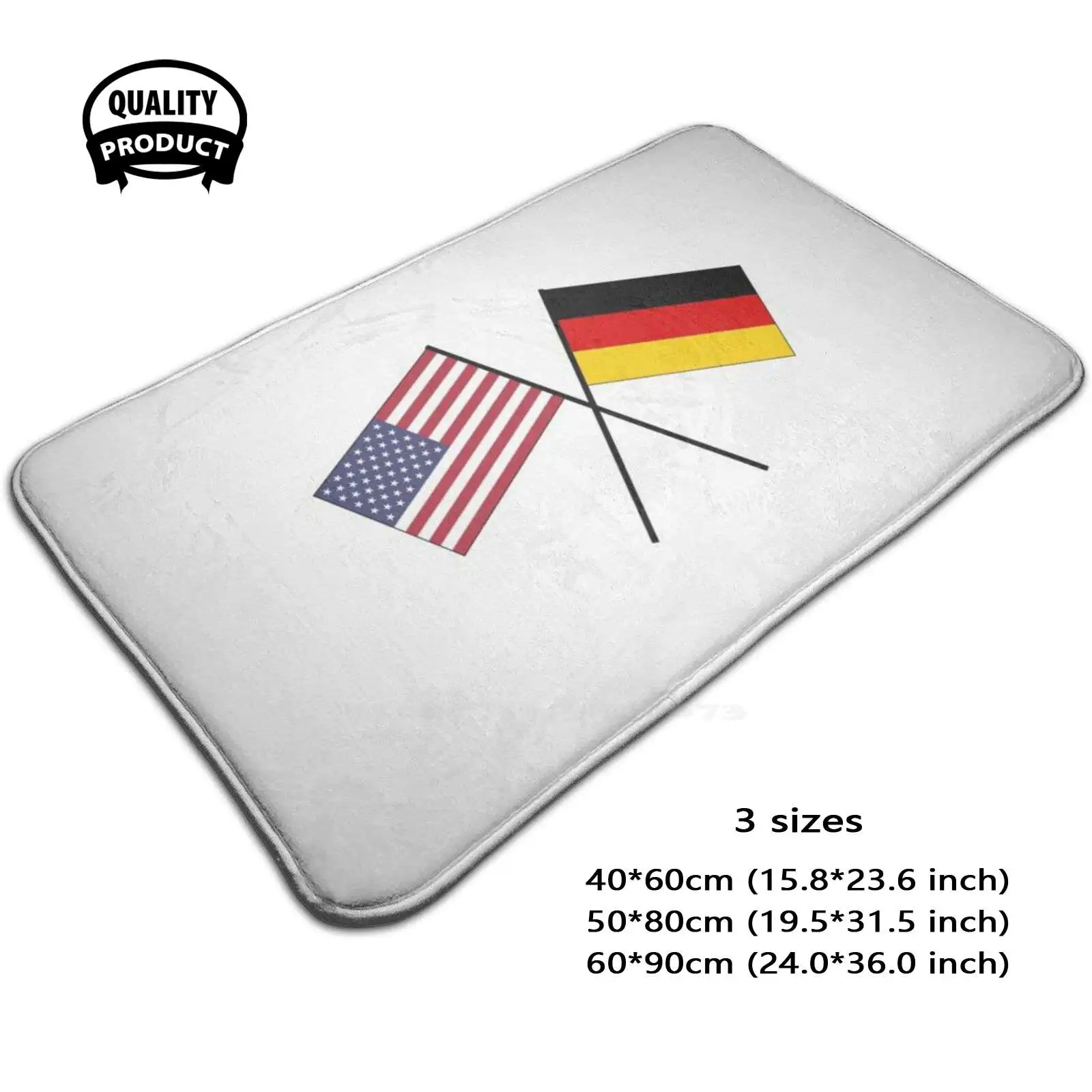 German - American Friendship Usa Germany Soft Cushion Home Carpet Door Mat Car Rug United States Germany German American