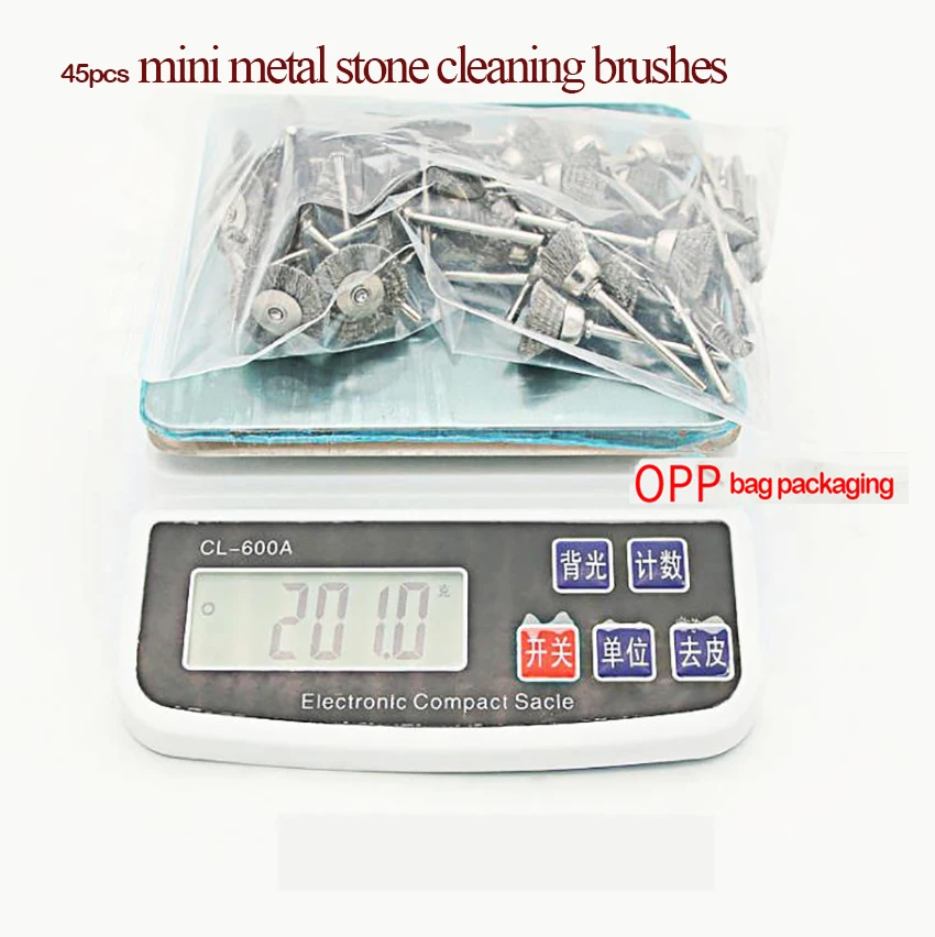 45 Chiếc Dây Thép Mâm Xoay Bàn Chải bút Hình Bát-Hình Dáng Hình Chữ T Kim Loại Đánh Bóng Tẩy Gỉ Sét Hạt Óc Chó Ngọc Bàn Chải Cọ Rửa Làm Sạch Bộ