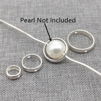 10pcs of 925 Sterling Silver Plain Circle Bead Frames Fit 4mm 6mm 8mm 10mm Pearl