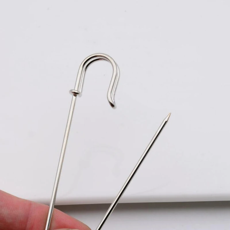 10pcs Safety Pins Sewing Tools Accessory Silver Metal Needles Large Safety Pin Small Brooch Safety Pins DIY Apparel Accessories