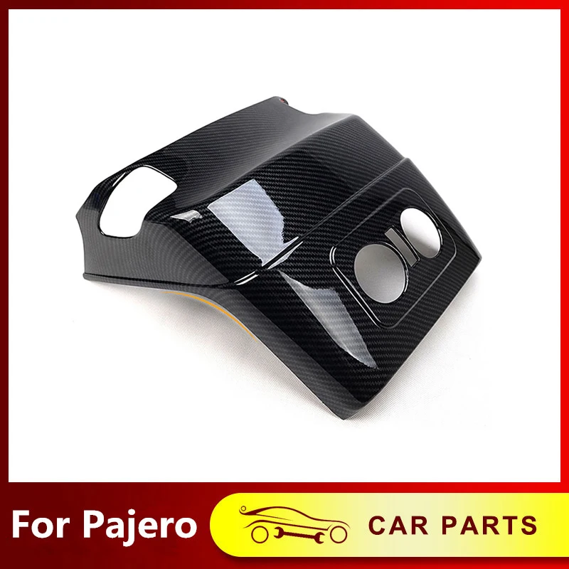 

Fit For Mitsubishi Pajero 2007-2021 Carbon Fiber Color Anti-kick Plate For Air Outlet Cover Of Air Conditioner Decorative Panle