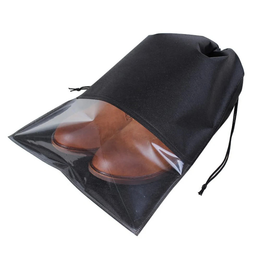 Travel Shoes Bags for Women Dustproof Cover Shoes Bags Non-Woven Travel Beam Port Shoes Storage Bags