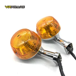 JH70 Motorcycle Front indicator Vintage Round turn signal light Steering Lights Steel Turn Lights Rear Lights Round Zinc Metal