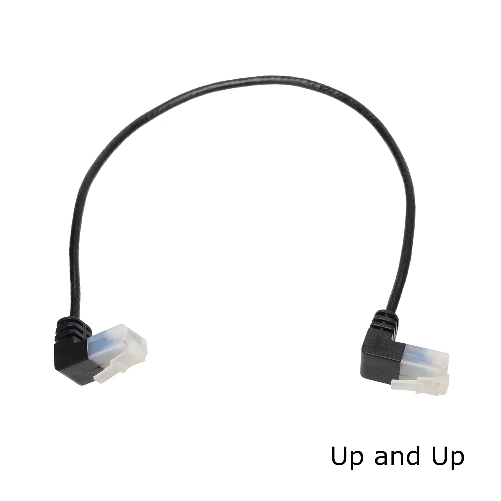 Superfine Ultra cienki kabel Ethernet Cat6 RJ45 prawy lewy w górę w dół 90 stopni kąt UTP przewód sieciowy Cat6a Lan krótki kabel