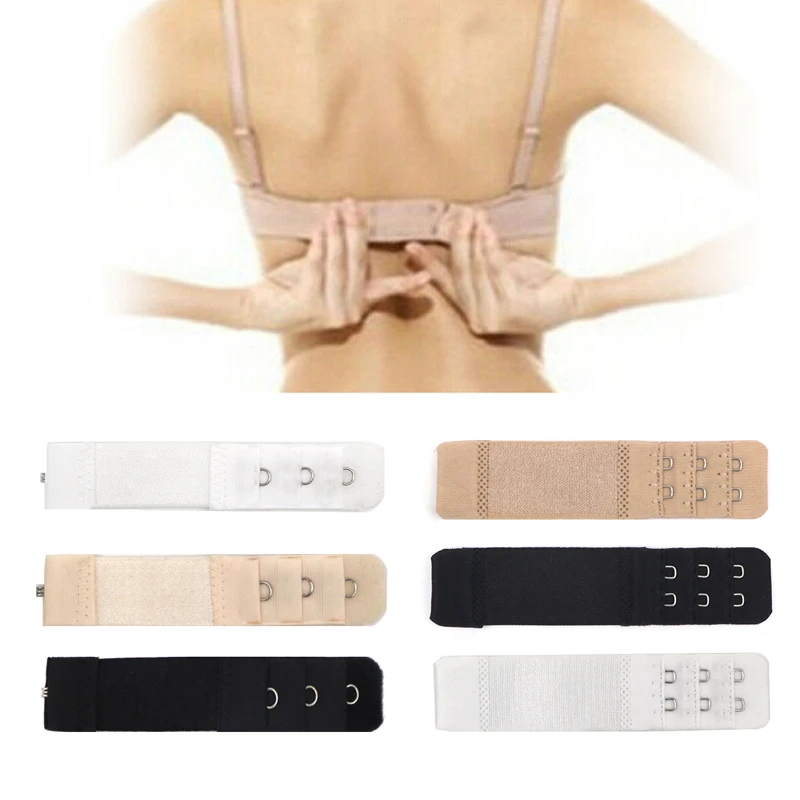 3PCS Bra Extension Lingerie Strap Extender Replacement Womens Accessoires With 3 Hooks Bar Extender Buckle Straps Intimates