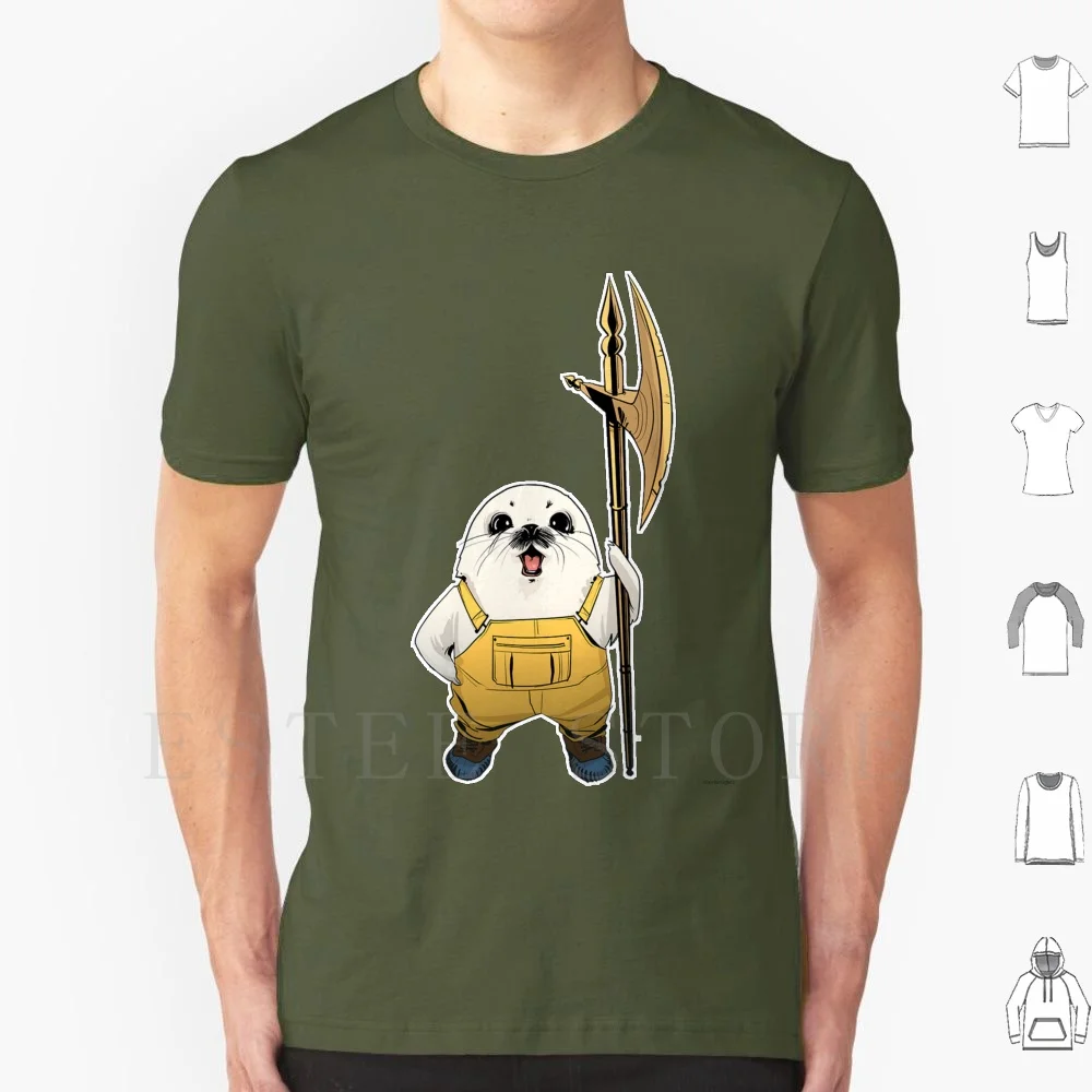 Camiseta Saga-Ghüs con estampado de algodón Ghüs Saga Comics Seal Ghus Fiona grapas