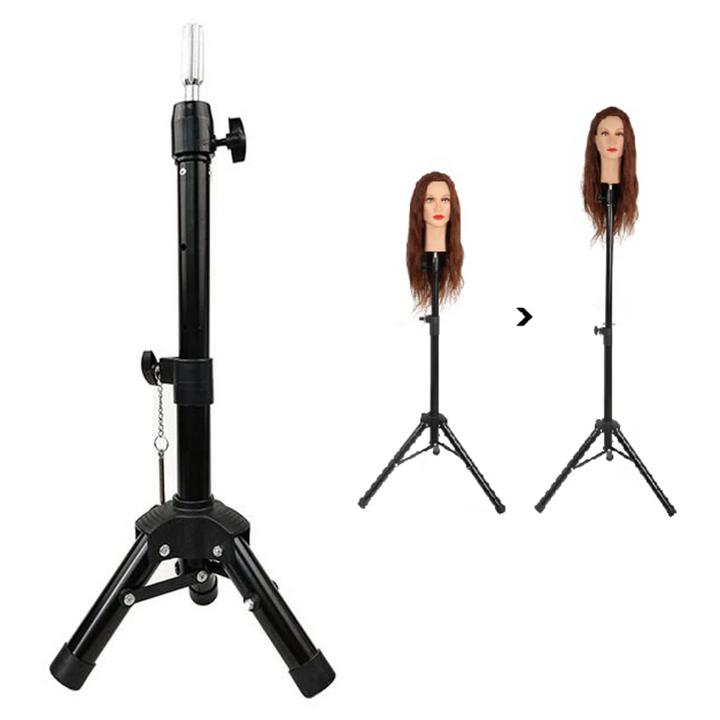 

Adjustable Mannequin Tripod Stand Canvas Block Training Doll Manikin Head Wig Stand for Cosmetology Hairdressing Wig Display