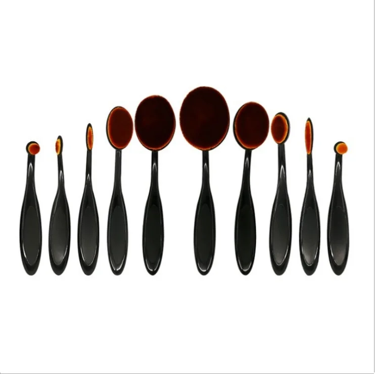 Makeup Brushes For Foundation Powder Cosmetics Beauty Brush Eyeshadow Brush Toothbrush Shaped Concealer 10pcs Set Brush Makeup