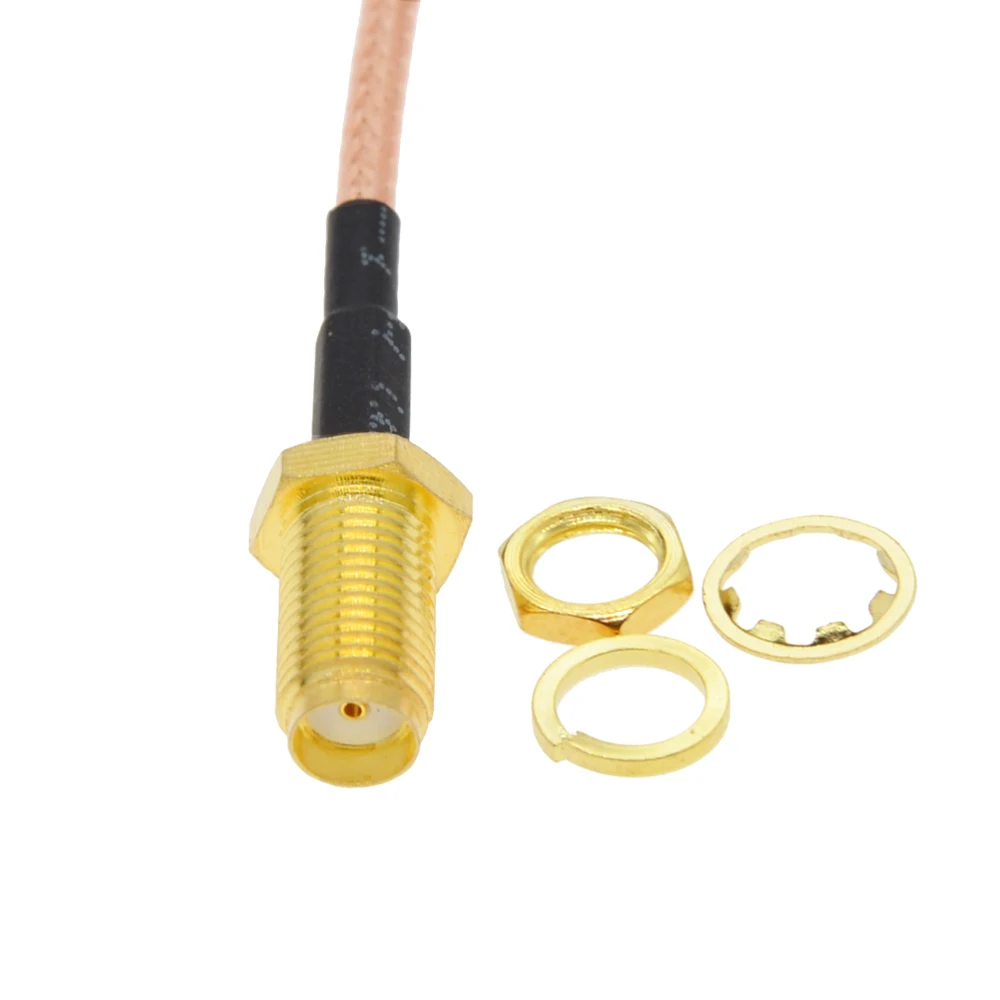 Imagem -04 - Ipex Sma Cabo Sma Fêmea para Ufl U.fl Ipx Ipex1 Conector Fêmea rf Coaxial Pigtail Antena Cabo de Extensão 100 Peças Lote Rg178