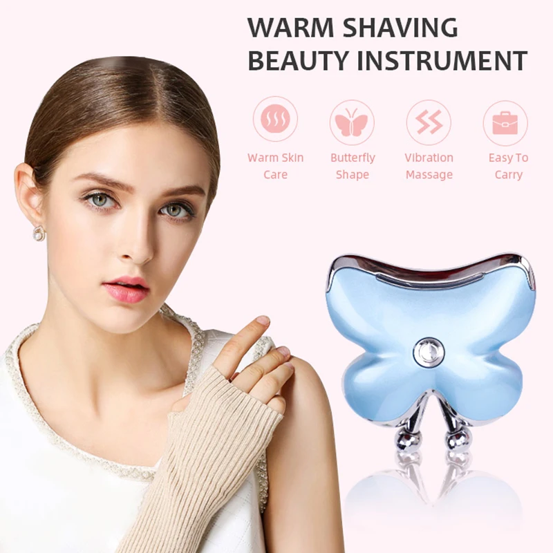 Face Lifting Device LED Light Microcurrent skin rejuvenation Anti Wrinkles Anti Aging Guasha Scraping Facial Massager