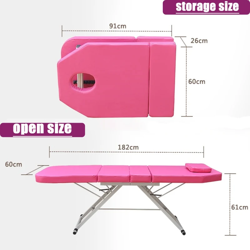 Folding massage table Massage couch Folding-bed  Table Bed  Spa Tattoo  Couch Beauty Salon 4 section  Massage Table