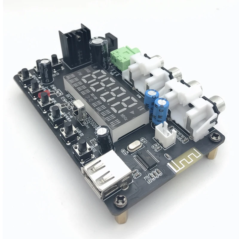 Placa decodificadora mp3 5,0, amplificador bluetooth AMP, 12V, sin pérdidas, música, disco U, decodificador, amplificador de auriculares con pantalla FM