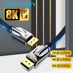 Vention Displayport 1.4 kabel DP do DP kabel komputer TV Adapter złącze portu wyświetlacza do komputera Macbook projektor HDTV 8K 60Hz 3m