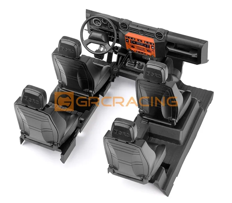 For Trax Trx-4 Defender Guard Interior Trx4 Simulation Center Console Seat Steering Wheel Modification Grc G161d