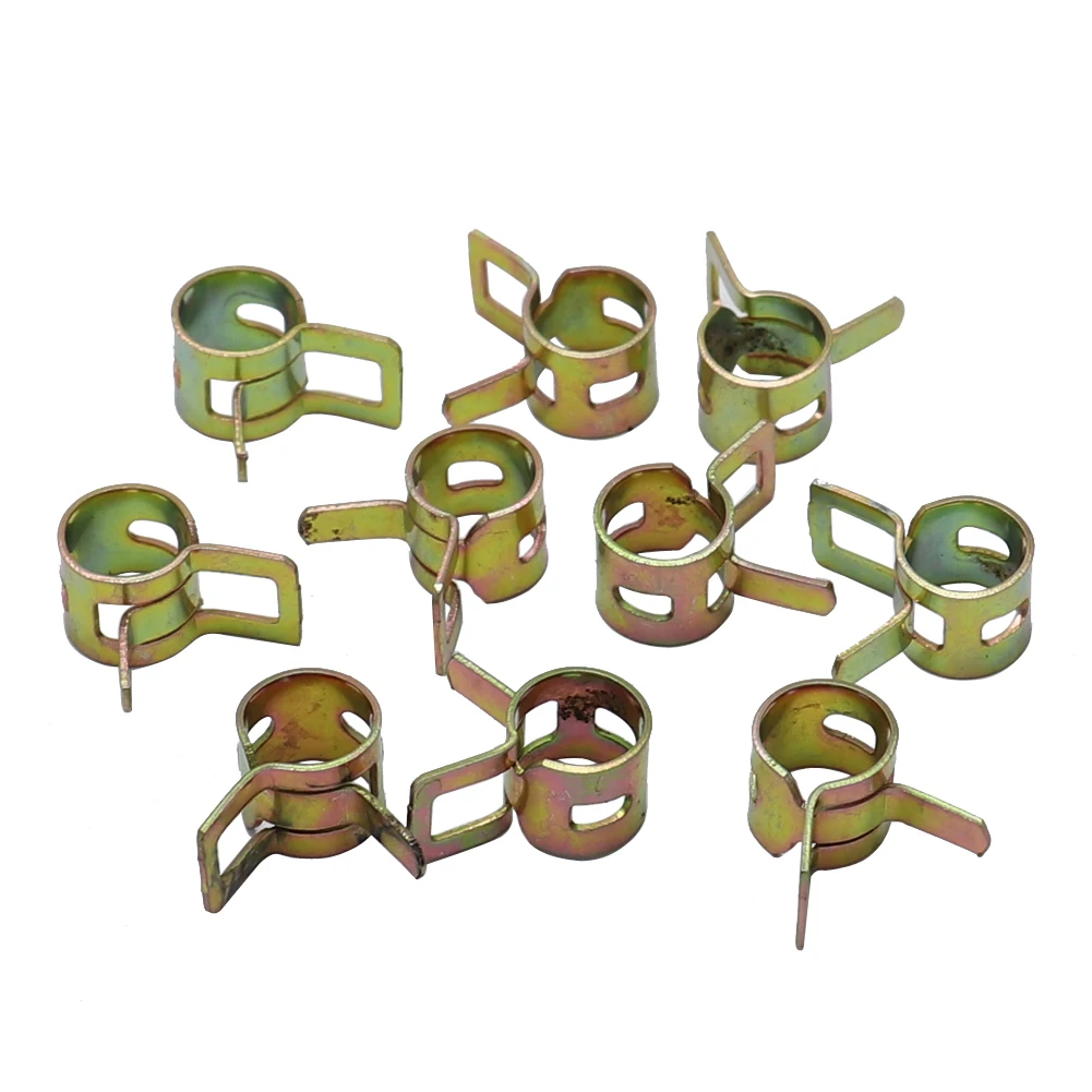 8mm 9.5mm 10mm Fuel Line Hose Tubing Water Pipe Air Tube Spring Clips Clamps Free Shipping