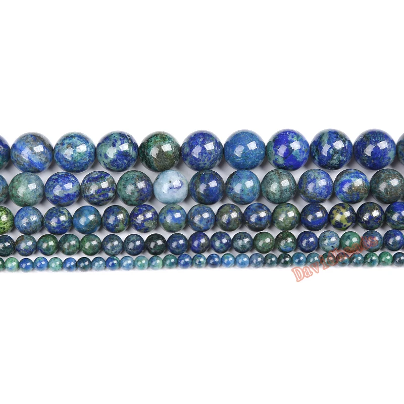 Fctory Price Natural Lapis Lazuli Malachite Azurite Agat Stone Beads For Jewelry Making Bracelet Necklace 4 6 8 10 12mm DIY