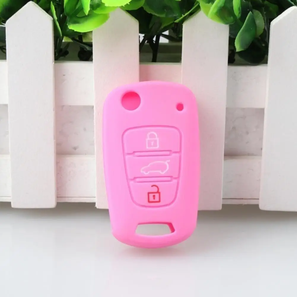 I30 I35 Silicone Car Key Cover Flip Remote Control Protective Bag Holder Car Key Fob Case