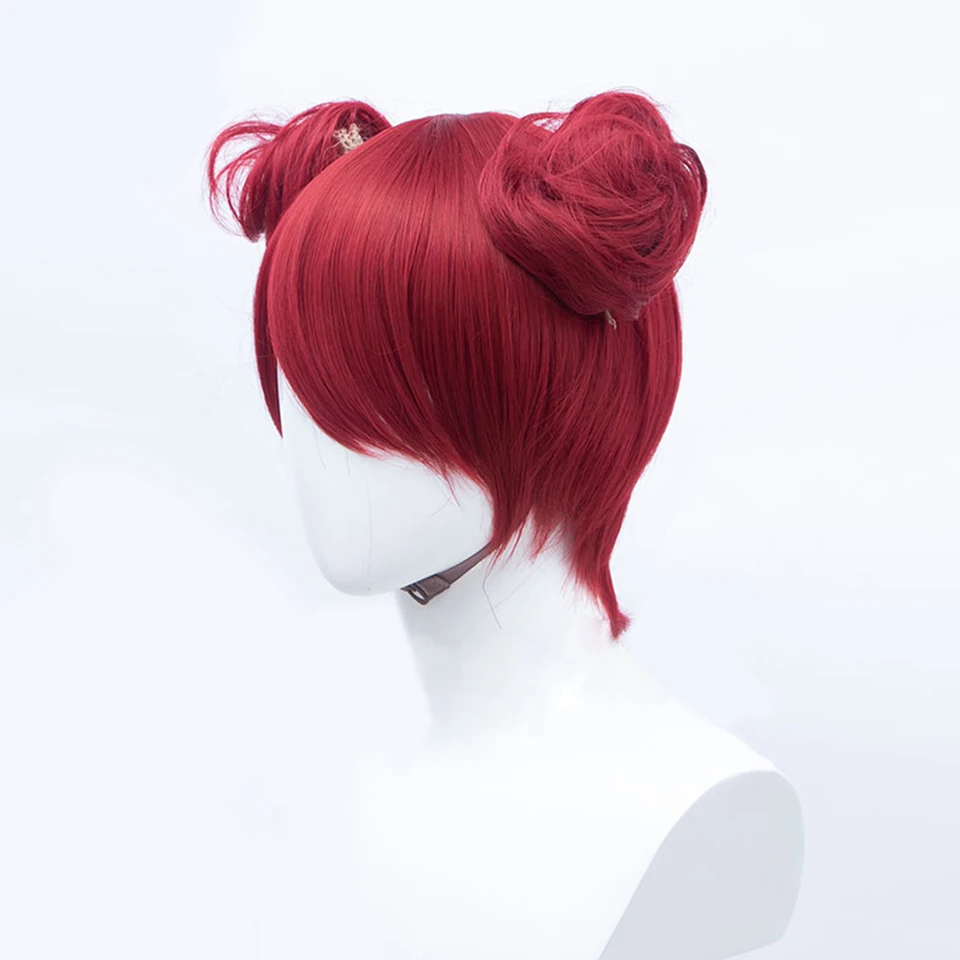 LUPU Synthetic Fake Hair Bun Claw Chignon Straight Hairpieces for Women Cosplay Hair Colored Red Brown Purple Pink White Blonde