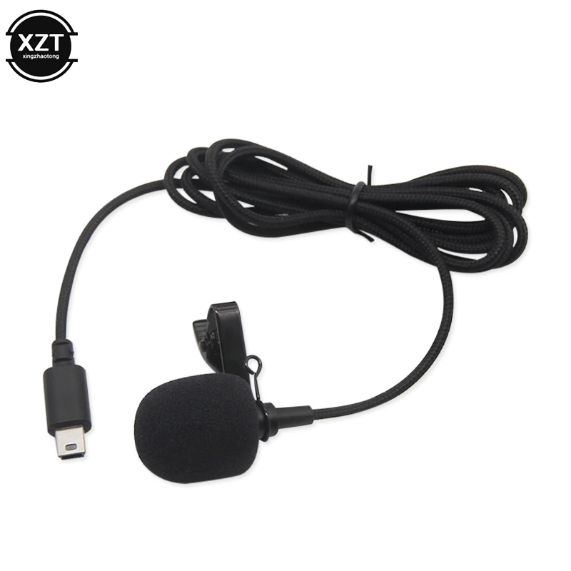 1.5m Wired Active Clip DV Lavalier Mini USB Microphone Stereo Professional Clip-on Mic for Gopro Hero 3 3+ 4 Action Camera