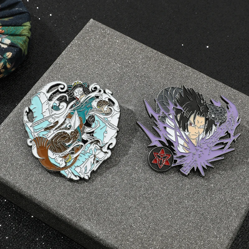 Anime Uchiha Badge Metal Brooch Pin Hatake Kakashi Cute Collection Badge Backpack Clothes