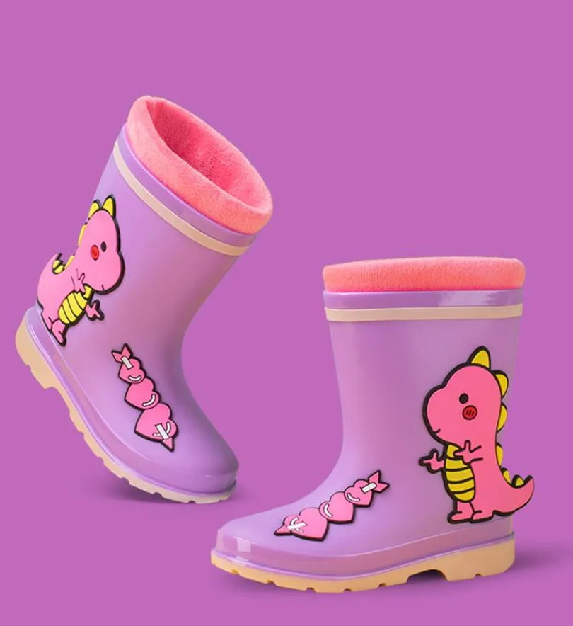 طفل فتاة Rainboots الكلاسيكية مقاوم للماء حذاء للأطفال أحذية مطر للأطفال بولي كلوريد الفينيل أحذية نصف رقبة من المطاط الاطفال طفل أحذية ماء أحذية المطر الصبي