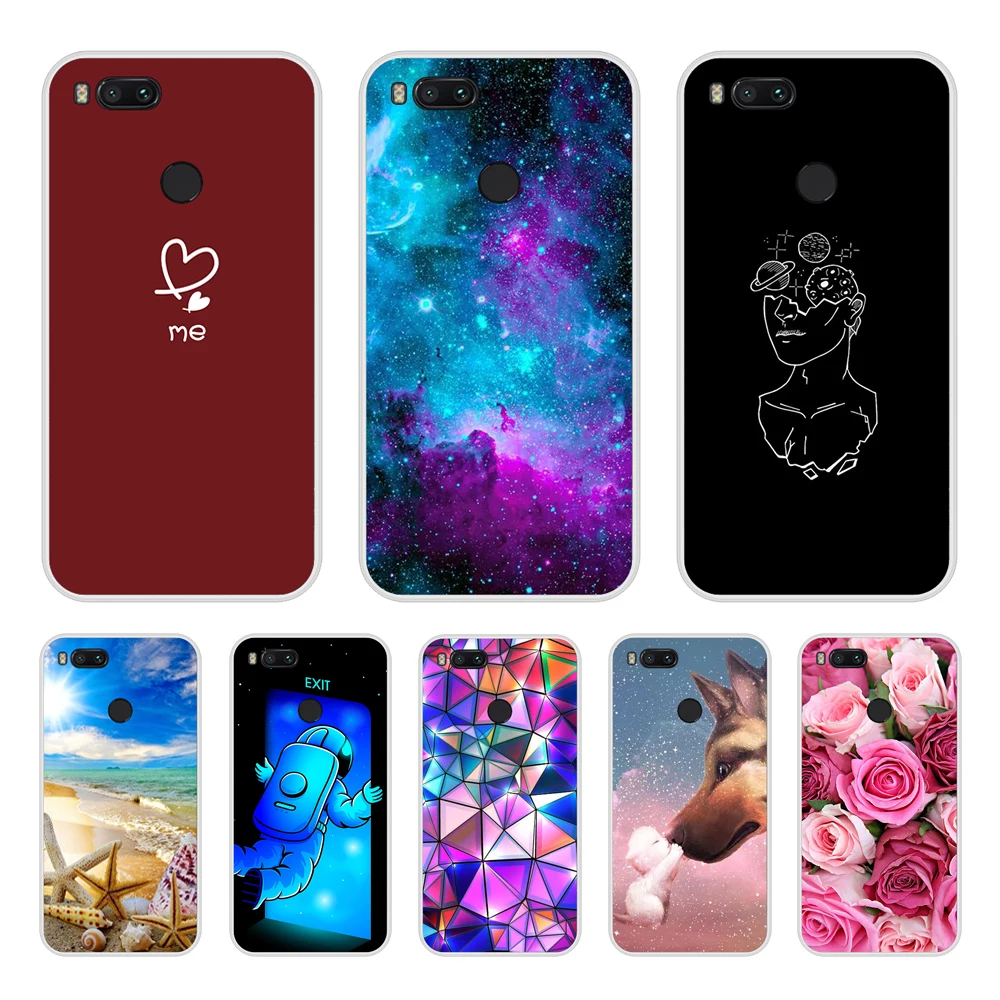 For Xiaomi Mi A1 Case Silicon Soft Cute TPU Back Cover Phone Case For Xiaomi MiA1 Mi 5X Mi5X Xiomi Mi A1 Silicone Case Fundas