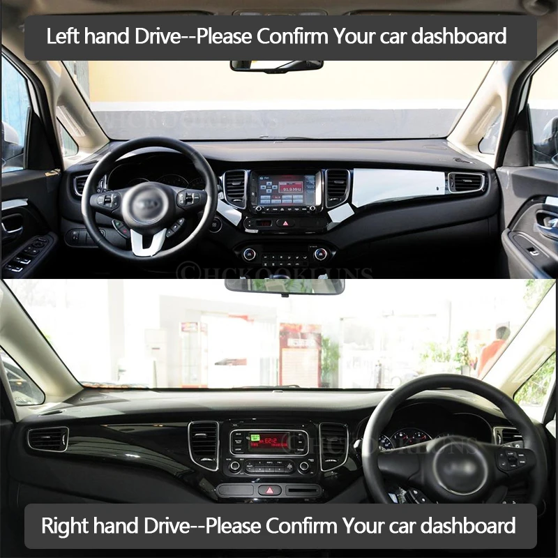 Dashboard Cover Protective Pad for Kia Carens 2013~2019 RP Car Accessories Dash Board Sunshade Carpet 2018 2017 2016 2015