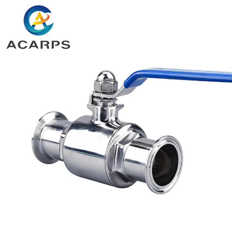 19mm 25mm 32mm38mm  304 Stainless Steel Sanitary Ball Valve two piece Tri Clamp Ferrule Type For Food Homebrew Product