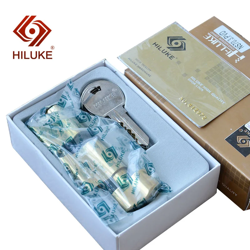 

HILUKE secure sage door lock core 70mm single open center europe stander lock cylinder high quality NS70.3