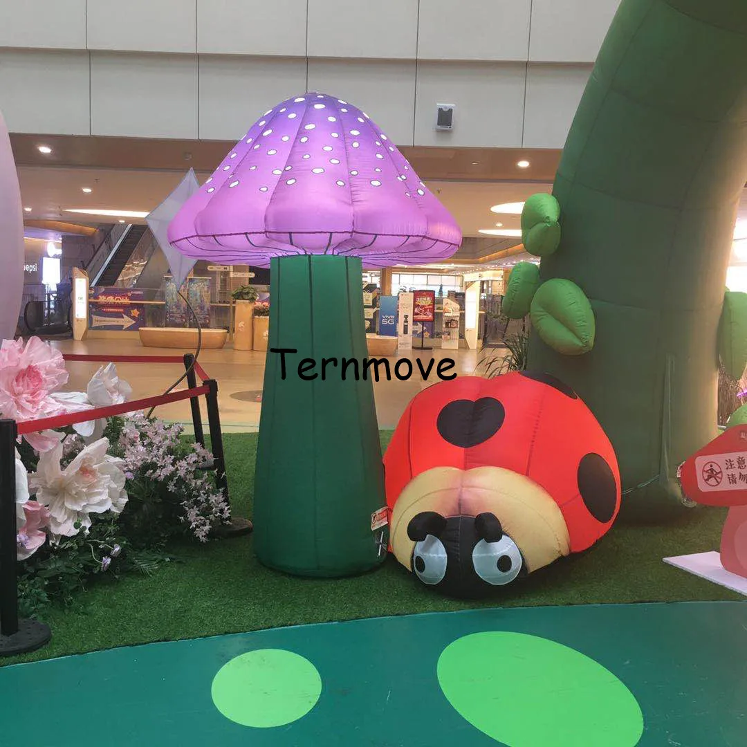 Decorative Inflatable Mushroom Model for Music Festival inflatable mushroom model with LED light for decoration