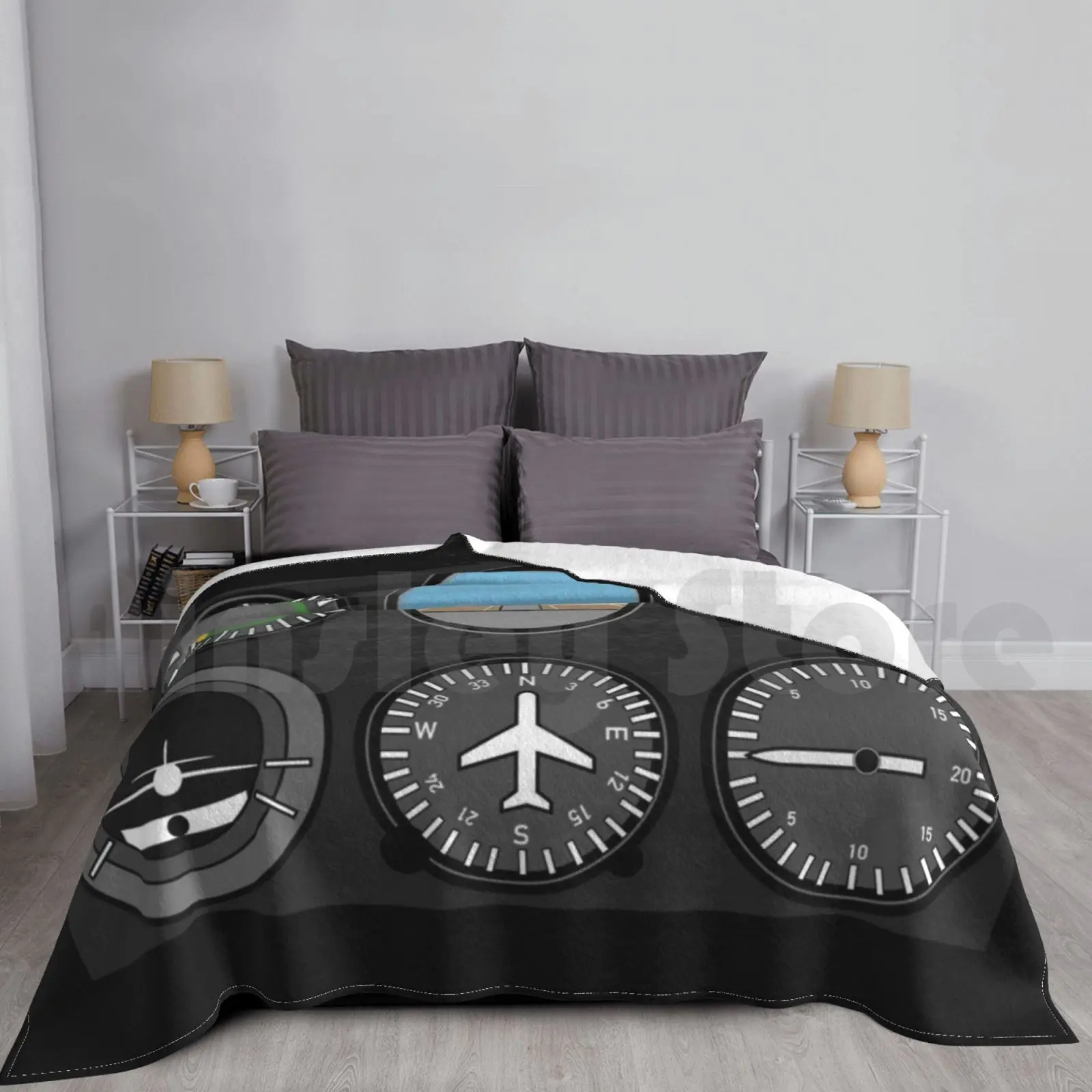 6 Pack Blanket Fashion Custom Aviation Airplane Aviation Instruments Pilot Pilot 6 Pack