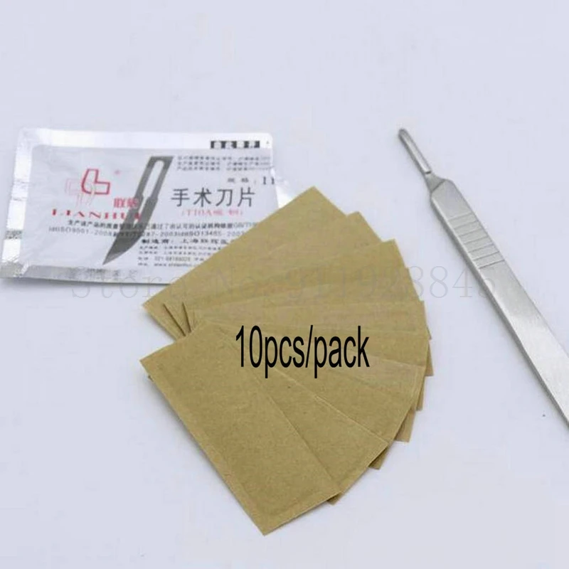 200Pcs/lot Carbon steel surgical blade, Scalpel, 10# 11# 12# 15# 20# 21# 22# 23# 24# knife blade used Laboratory teaching etc