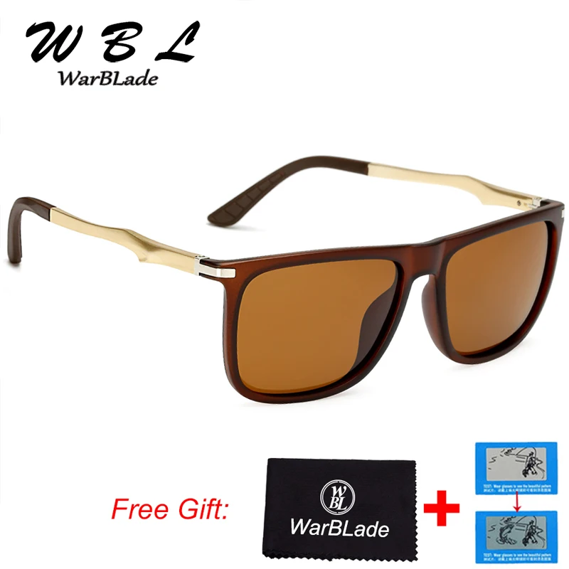 

WarBLade Vintage Square Sunglasses Men Women Polarized Aluminum Magnesium Black Sun Glasses Eyewear Accessories 2019 Hot