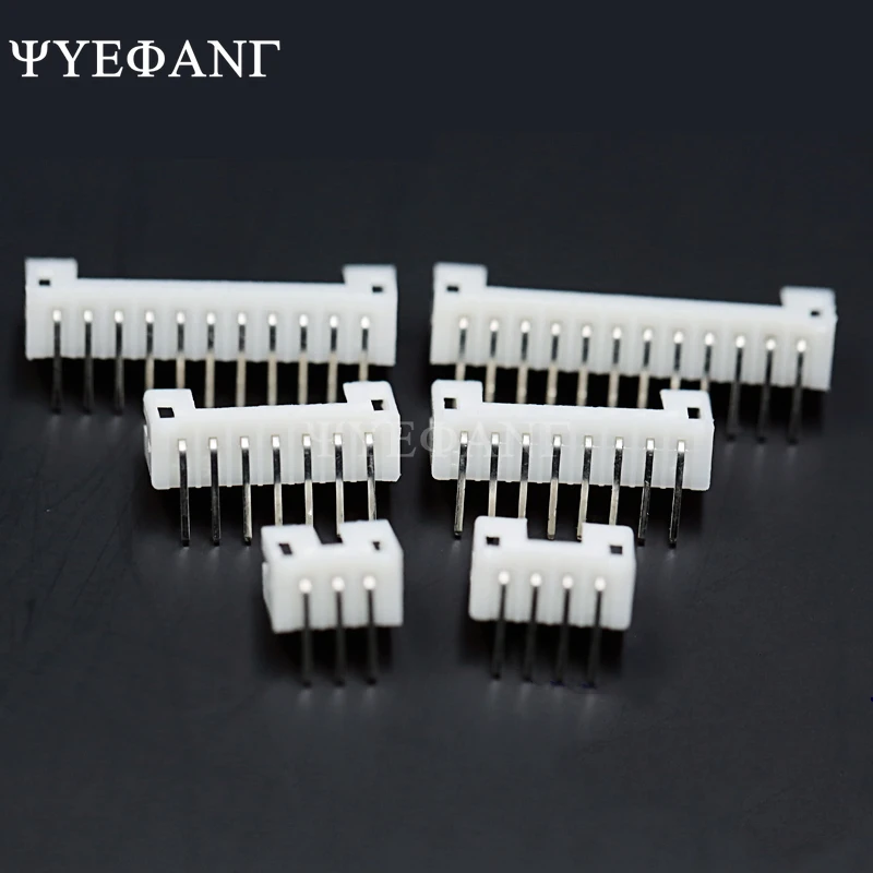 

50pcs/LOT JST PH 2.0 connector male right angle material PH2.0 2mm Connectors Leads 2P 3P 4P 5P 6P 7P 8P 9P 10P 12pin Header