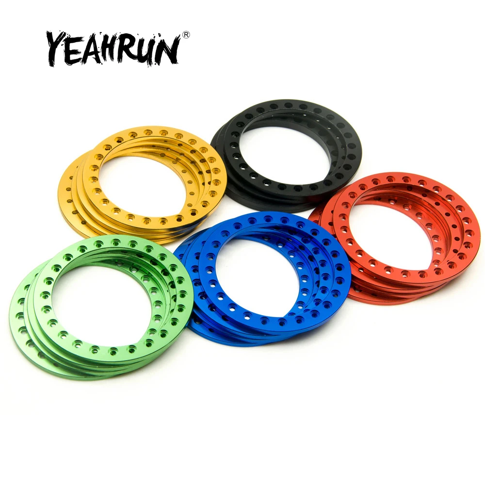 YEAHRUN 1.9/2.2 inch Wheels Rings Metal Alloy Replacement Ring for D90 Axial SCX10 1/10 RC Crawler Car Upgrade Parts