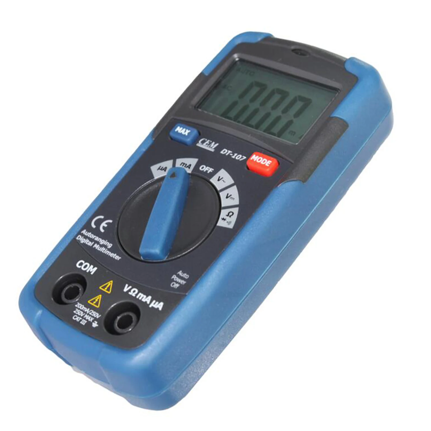 CEM DT-107 Pocket Digital Multimeter Provides Multi-function Auto Measurement 3 in 1 E-Testers Type Full Protection Pocket Type.