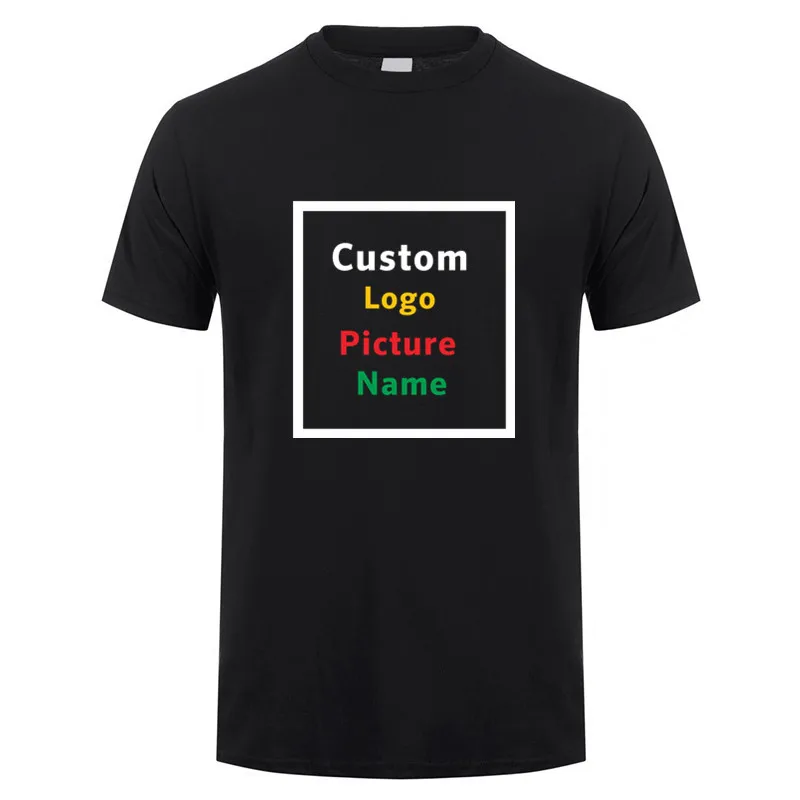 Custom T Shirt Make Your Design Logo Text Men Print Company Team High Quality Cotton Tshirt Personalized Gift 21 Colors XS-5XL