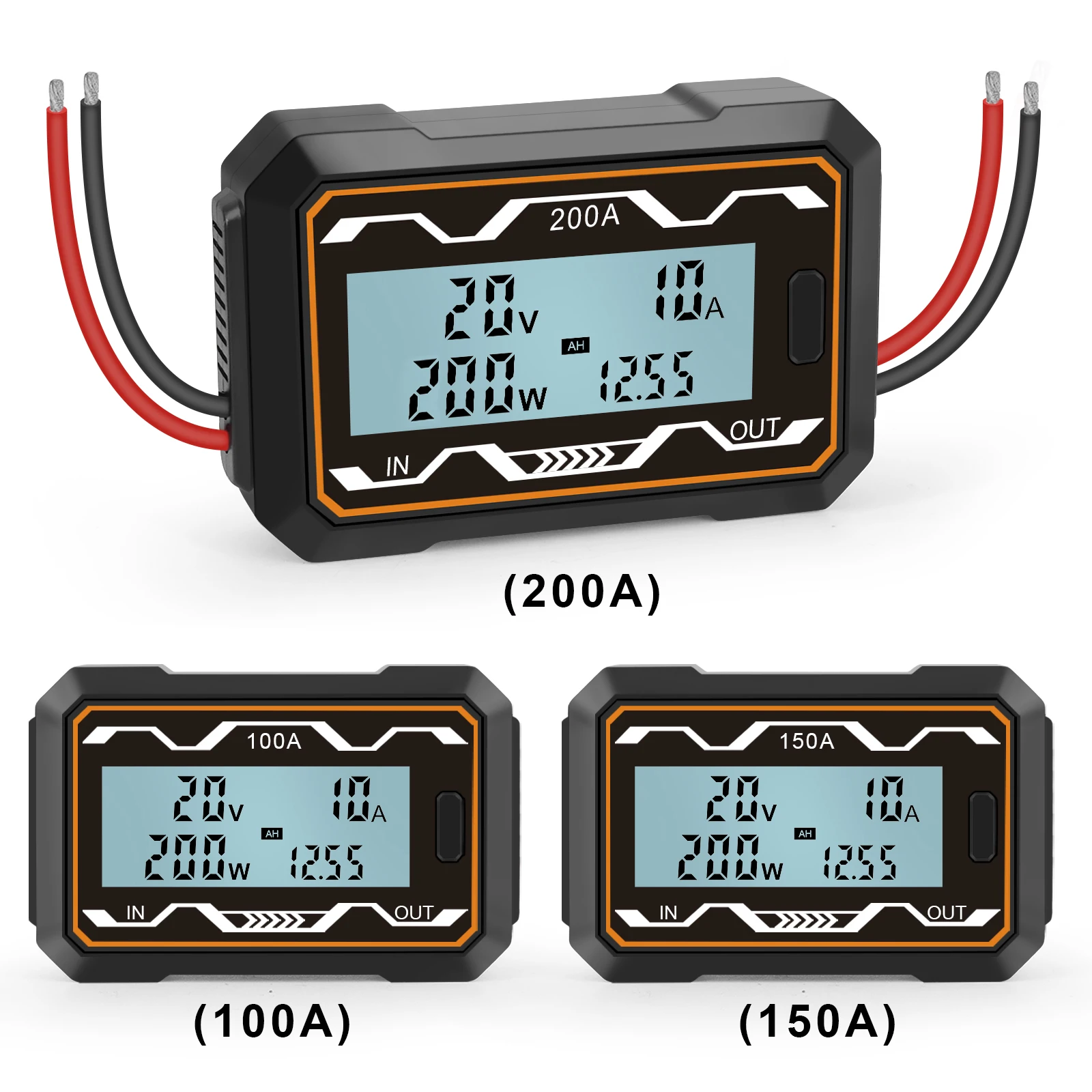 

1 /2 /4 pcs Digital Wattmeter High-accuracy Power Meter DC 60V 100A 150A 200A Watt Meter Checker Balance Voltage Power Analyzer