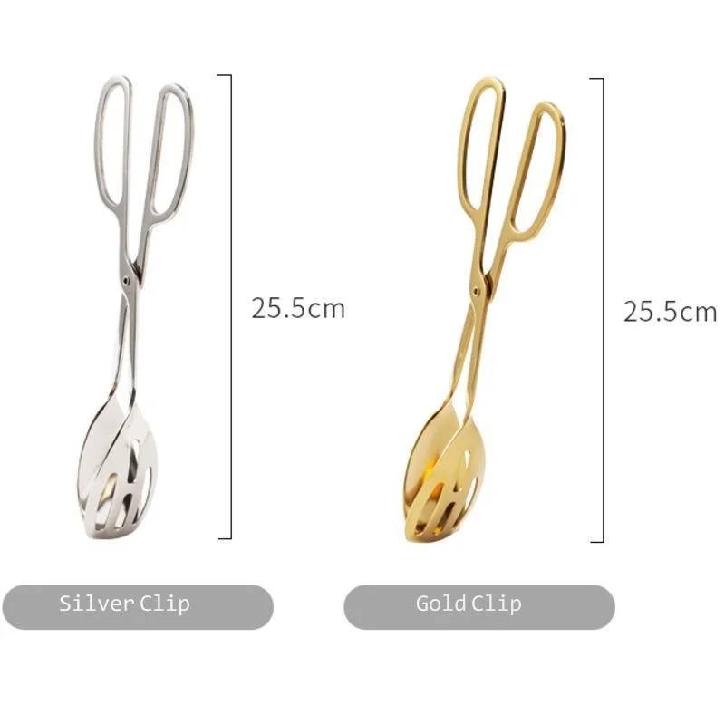 Buffet Tongs Stainless Steel Buffet Party Catering Serving Tongs Food Serving Cake Salad Bread Tongs Kitchen Baking Tools Clip