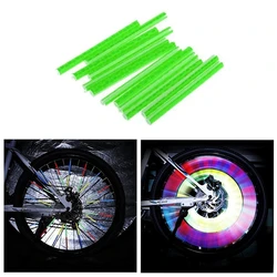 12PCS Bicycle Mountain Bike Riding Wheel Rim Spoke Mount Clip Tube Warning Light Strip Reflector Reflective Outdoor 78mm