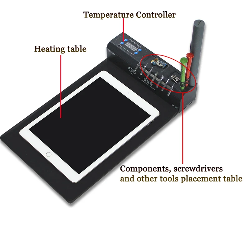 tbk 568R lcd heating separator, 14 inch for mobile phone screen and tablet, soft silicone cushion, quick heating