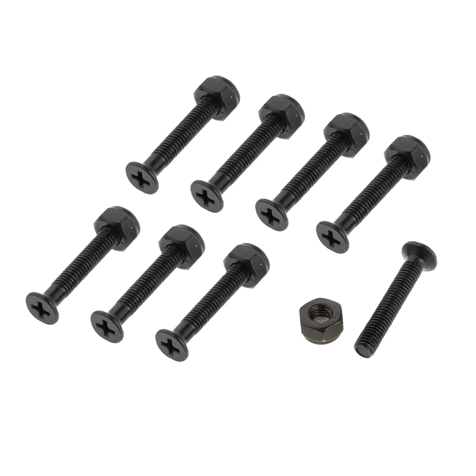 Set of 8 Replacement Longboard Skateboard Wheel Hardware Screws Accessories