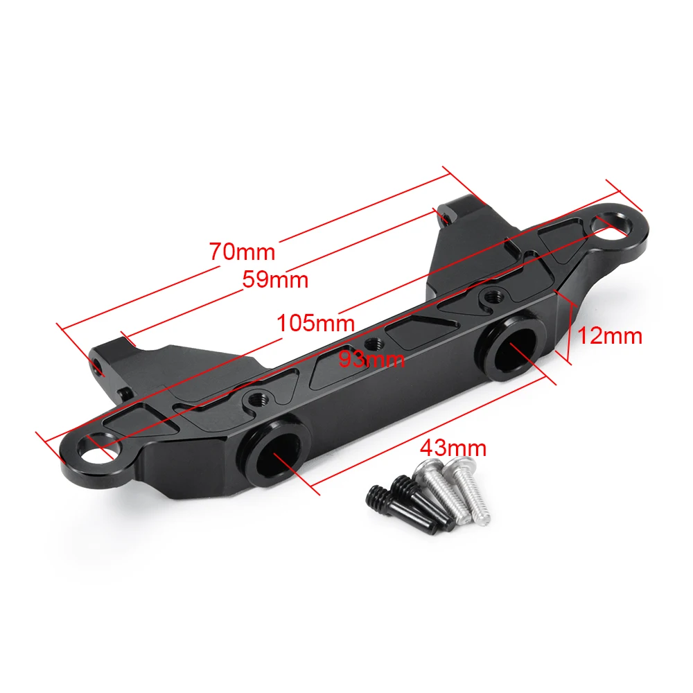 YEAHRUN Aluminum Alloy Front/Rear Girder Mount Bracket for Axial SCX10 III Early Bronco Gladiator Wrangler Base camp 1/10 RC Car