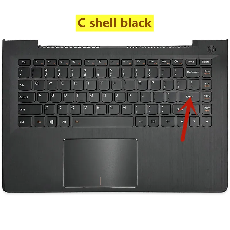 For Lenovo U31-70 500S-13 C Shell with Keyboard US Small Enter Key Palm Rest Shell New Original for Lenovo Notebook