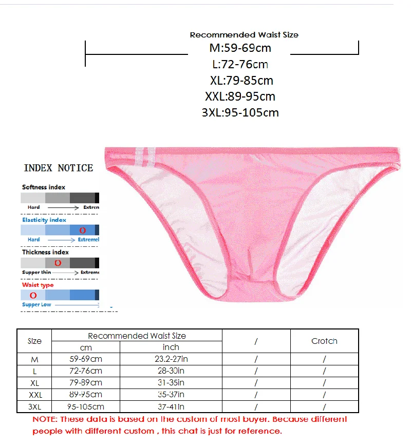 New Men\'s transparent Ice silk sissy panties Low waist under wear sexy breathable jockstrap men Pouch underwear Briefs