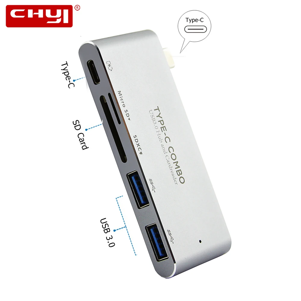 

CHYI Usb C Hub 3.0 Multi Port Type-c 3.1 To Usb3.0 Hab Wireless Portable High Speed Splitter Charger Adapter For Smartphone PC