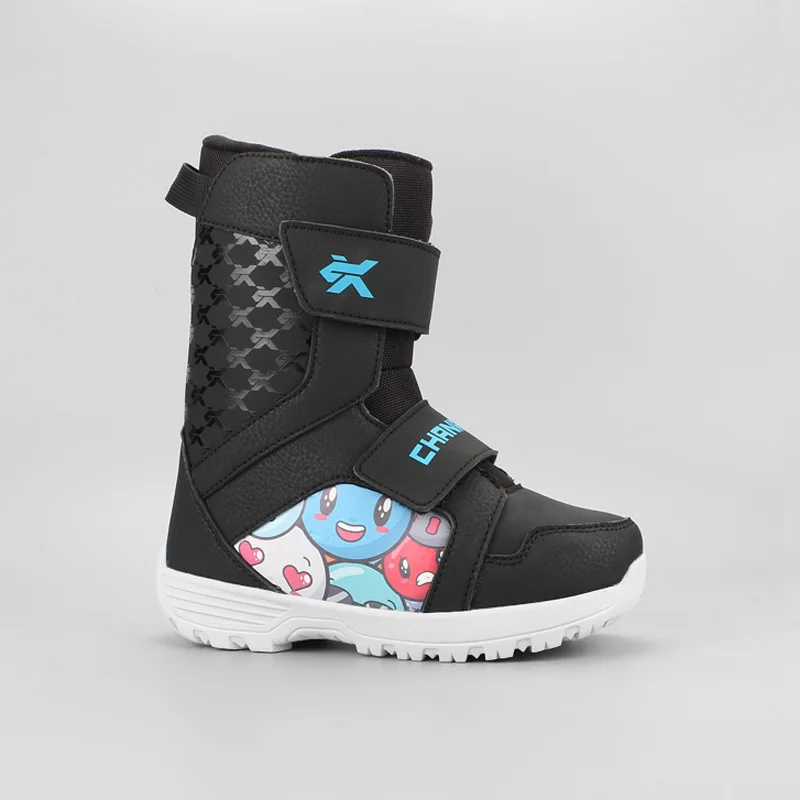 Profissional crianças snowboard botas de esqui inverno sapatos de neve respirável botas de trekking acessórios de esqui quente não-deslizamento mini