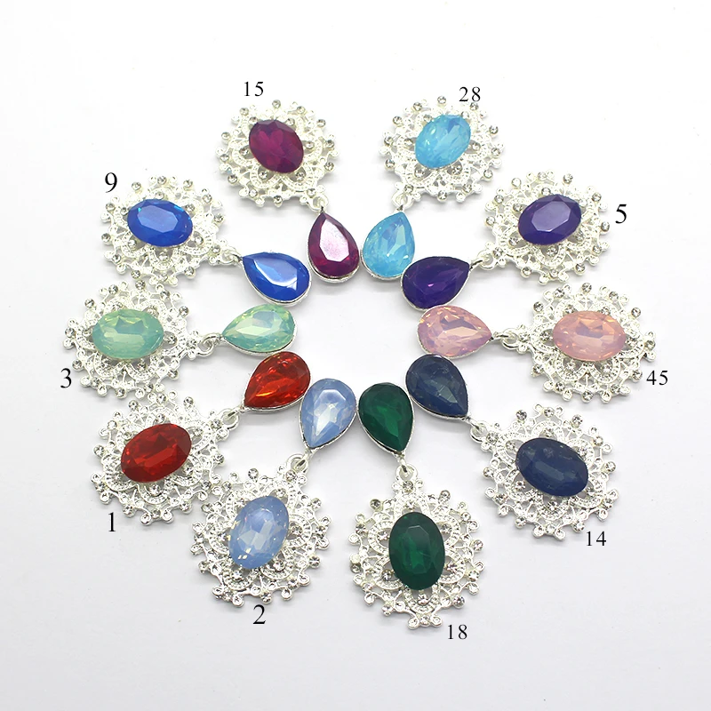 10 piezas 24 * 45 mm colgante de aleación ovalado de moda accesorios para folletos DIY accesorios para el cabello accesorios de ropa