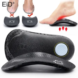 Plantilla ortopédica de cuero para pies planos, soporte para arco O/X, plantillas para suelas para pies, fascitis Plantar, hombres y mujeres