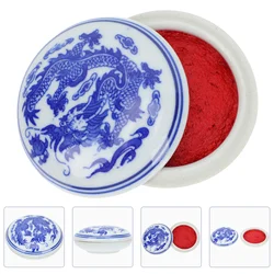 Ink Pad Chinese Pads Red Calligraphy Stamp Paste Seal Inkpad Finger Diy Craft Stamps Painting Rubber Baby Box Accessories